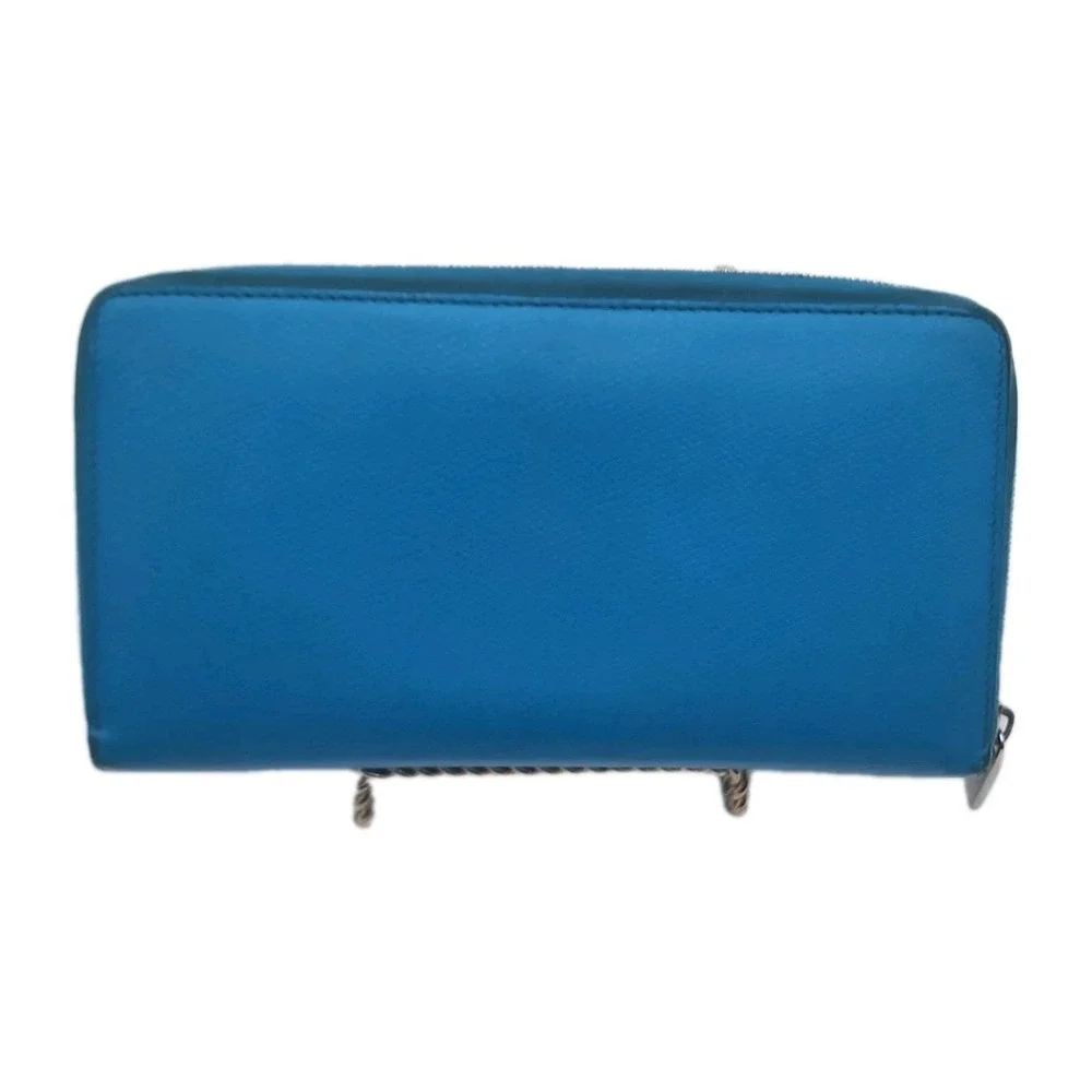 Authentic Celine Long Zippy Continental Wallet Blue Pebbled Leather Italy 2015 - Picture 2 of 16